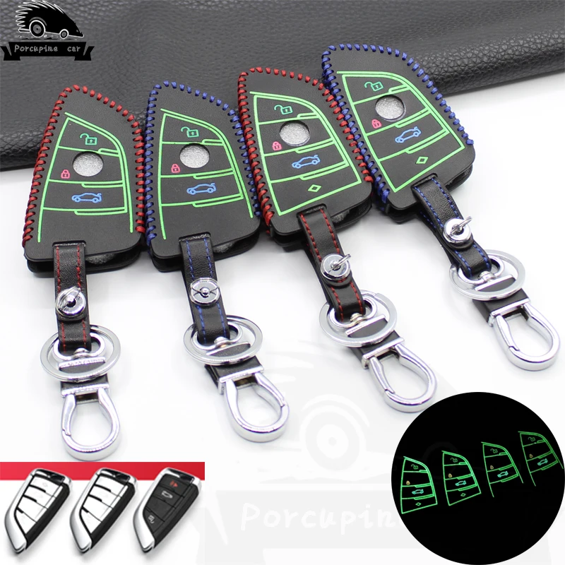 Noctilucent Leather Car Key Case Key Cover Key Shell Protector for BMW X5 F15 X6 F16 G30 7 Series G11 X1 F48 F39 Car Styling
Noctilucent Leather Car Key Case Key Cover Key Shell Protector for BMW X5 F15 X6 F16 G30 7 Series G11 X1 F48 F39 Car Styling