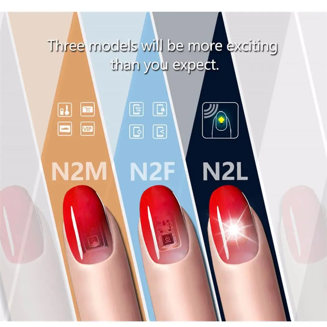 Multifunction Intelligent Accessories NFC Smart Wearable Test the chip before installation. Gadget Smart Nail
Multifunction Intelligent Accessories NFC Smart Wearable Test the chip before installation. Gadget Smart Nail