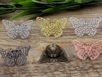 Multi-color Plated Rings Settings with 25*40mm Filigree Butterfly Bases Blanks Adjustable Ring Findings DIY Making
Multi-color Plated Rings Settings with 25*40mm Filigree Butterfly Bases Blanks Adjustable Ring Findings DIY Making
