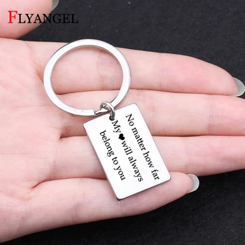 No matter how far my heart will always belong to you Keychain Stainless Steel Key Chain Couples Boyfriend Bag Car Keyring Gift
No matter how far my heart will always belong to you Keychain Stainless Steel Key Chain Couples Boyfriend Bag Car Keyring Gift