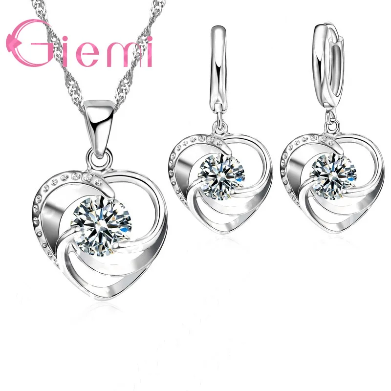 Charming Love Shape Crystal Necklace Earrings Elegant Women Wedding Ceremony Jewelry Set 925 Sterling Silver Pendant Chain
Charming Love Shape Crystal Necklace Earrings Elegant Women Wedding Ceremony Jewelry Set 925 Sterling Silver Pendant Chain