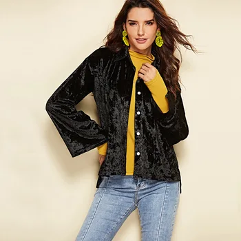 2018 new products cross-border hot selling top Korean velvet long sleeves black lapel fashion jacket coats and jackets women
2018 new products cross-border hot selling top Korean velvet long sleeves black lapel fashion jacket coats and jackets women