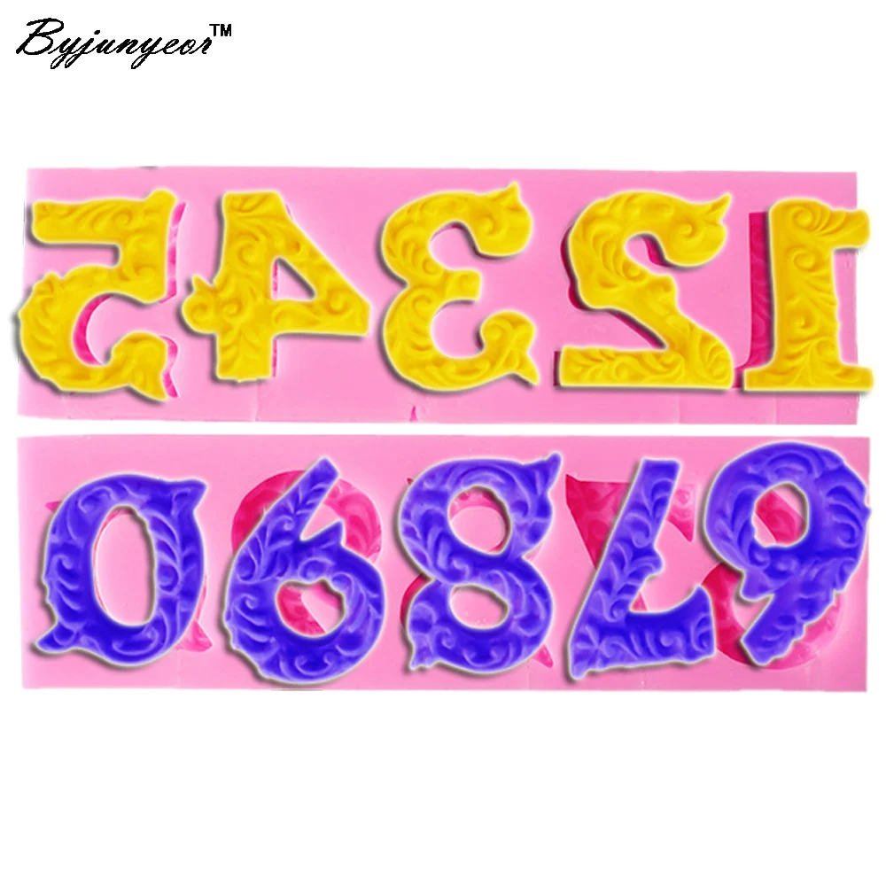 Byjunyeor M229 Numbers 0-9 10 Beautiful 3D Silicone Mold With Stick Cookware Dining Bar Non-Stick Cake Decorating Fondant Mold
Byjunyeor M229 Numbers 0-9 10 Beautiful 3D Silicone Mold With Stick Cookware Dining Bar Non-Stick Cake Decorating Fondant Mold