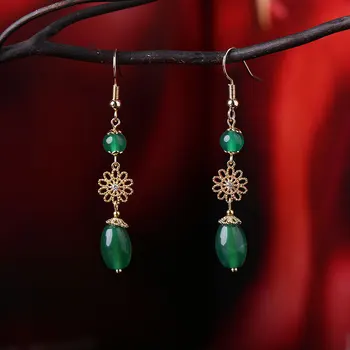 2019 new retro high-end earrings long temperament Semi-precious Stone earrings ear female
2019 new retro high-end earrings long temperament Semi-precious Stone earrings ear female