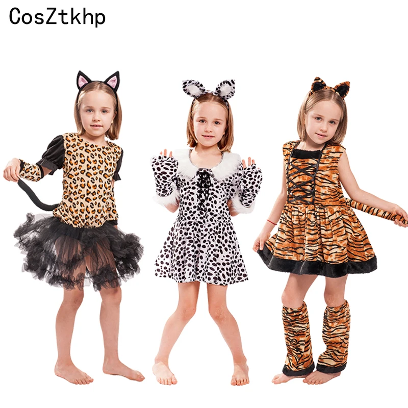 CosZtkhp Cute Cartoon Animal Cosplay Girls Tiger Leopard Dress Halloween costume for kids Christmas Carnival Outfit Headband
CosZtkhp Cute Cartoon Animal Cosplay Girls Tiger Leopard Dress Halloween costume for kids Christmas Carnival Outfit Headband