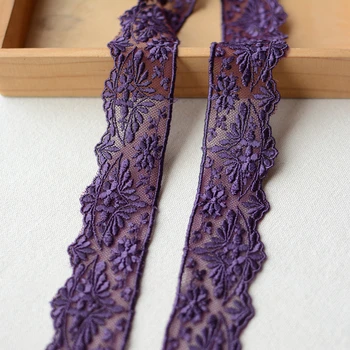 1M Embroidery Purple Tulle Lace Fabric 3.5cm Lace Ribbon Trimmings For Sewing Clothing Wedding Collar encajes dentelle LA16
1M Embroidery Purple Tulle Lace Fabric 3.5cm Lace Ribbon Trimmings For Sewing Clothing Wedding Collar encajes dentelle LA16
