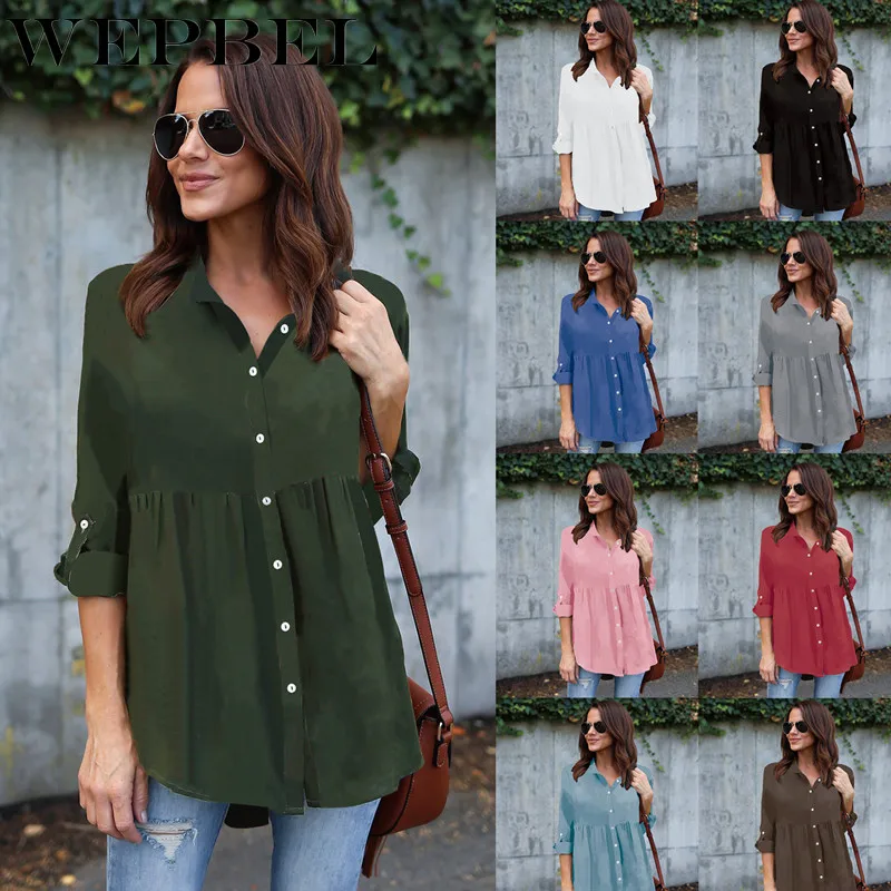 WEPBEL Women Button Down Shirts Long Sleeve Chiffon Office Casual Tshirt T-shirt T shirt
WEPBEL Women Button Down Shirts Long Sleeve Chiffon Office Casual Tshirt T-shirt T shirt