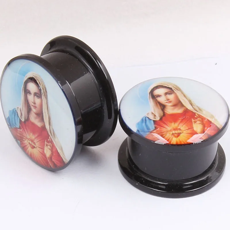 MODRSA 1pair Blessed Virgin Mary Ear Gauges Acrylic Ear Plugs and Tunnels Screw Flesh Ear Expender Body Piercing Jewelry
MODRSA 1pair Blessed Virgin Mary Ear Gauges Acrylic Ear Plugs and Tunnels Screw Flesh Ear Expender Body Piercing Jewelry
