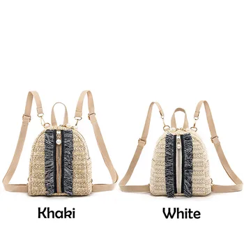 female tassel Rattan bag backpack Women Color Matching Wild Travel Bag Holiday Beach Crossbody Bag school Backpack wicker bag
female tassel Rattan bag backpack Women Color Matching Wild Travel Bag Holiday Beach Crossbody Bag school Backpack wicker bag