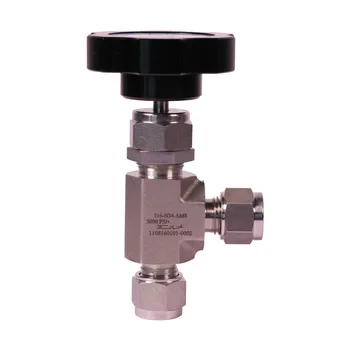 316 stainless steel ferrule neddle valve right angle needle valve 90 degree Adjustable Needle Valve 1/8"-3/4" inch 3mm-25mm
316 stainless steel ferrule neddle valve right angle needle valve 90 degree Adjustable Needle Valve 1/8"-3/4" inch 3mm-25mm