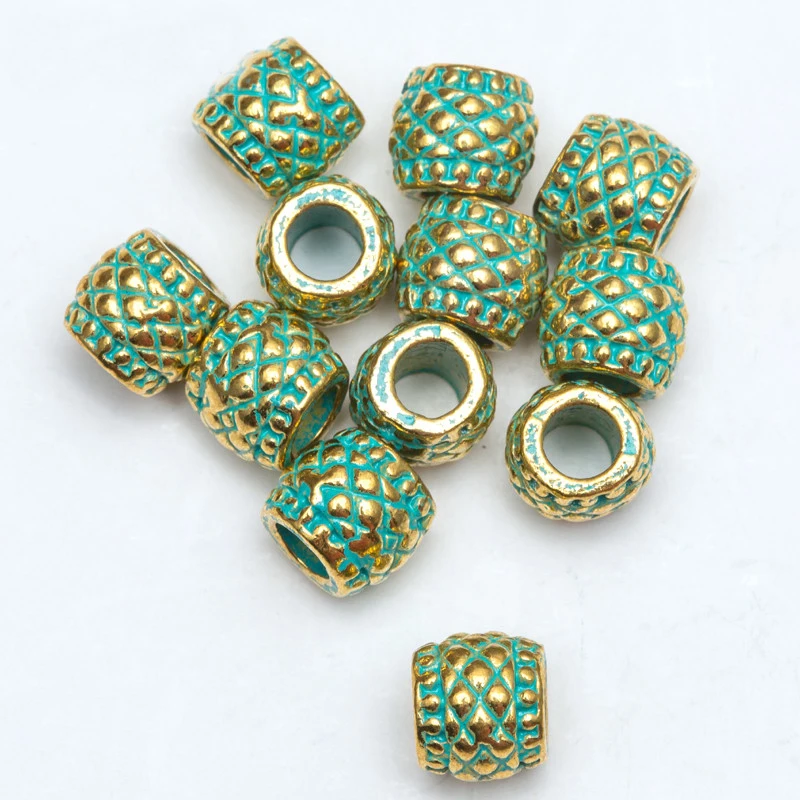20Pcs Big Hole Retro Vintage Green Tube Spacer Seed Metal Beads For Jewelry Making Diy Bracelet Necklace Accessories Wholesale
20Pcs Big Hole Retro Vintage Green Tube Spacer Seed Metal Beads For Jewelry Making Diy Bracelet Necklace Accessories Wholesale