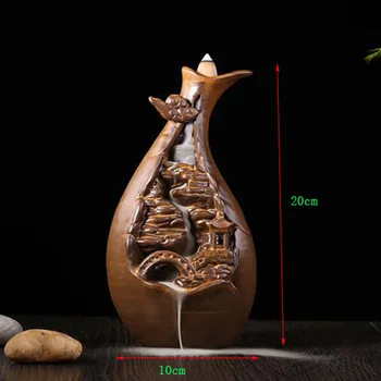 T Glaze Smoking Backflow Incense Burner buddhist office decor Waterfall Tower Cone Incense Base Ceramic Burners with Gift Box
T Glaze Smoking Backflow Incense Burner buddhist office decor Waterfall Tower Cone Incense Base Ceramic Burners with Gift Box