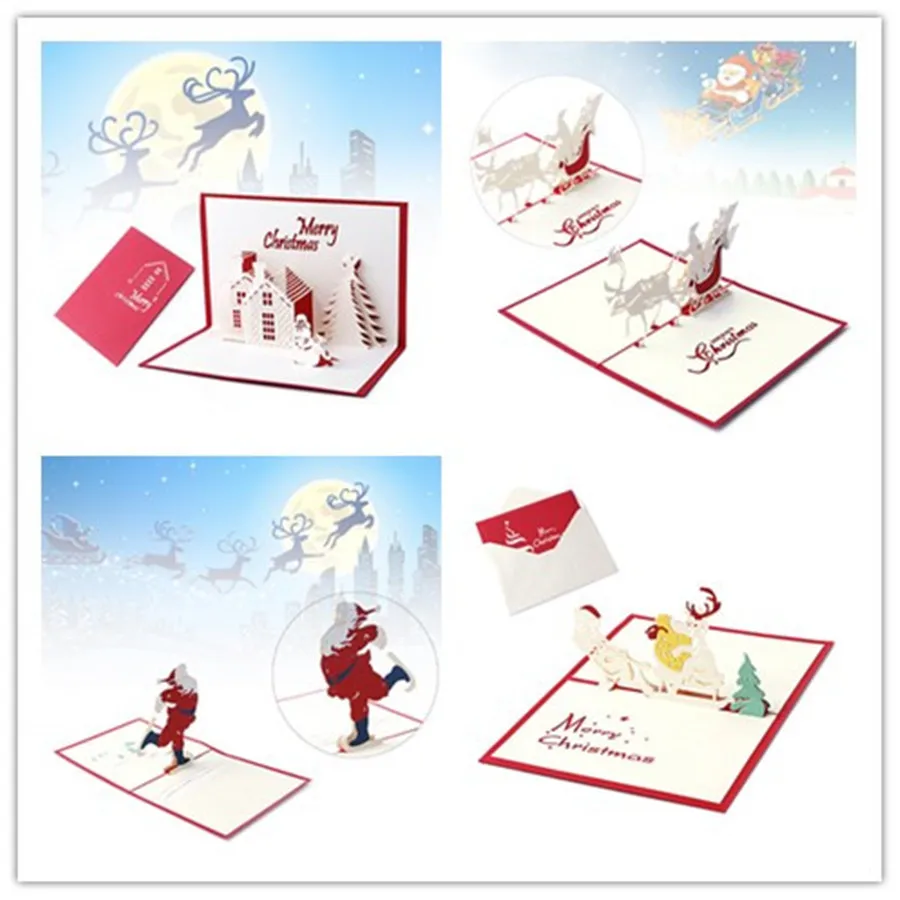3D Pop Up Christmas Cards Merry Christmas Series Santa's Handmade Custom Greeting Cards Christmas Gifts Souvenirs Postcards
3D Pop Up Christmas Cards Merry Christmas Series Santa's Handmade Custom Greeting Cards Christmas Gifts Souvenirs Postcards