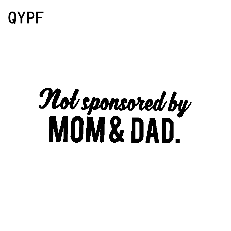 Фото Виниловая наклейка QYPF для автомобиля 16 5 см * 6 не спонсируемая MOM & DAD цвет черный