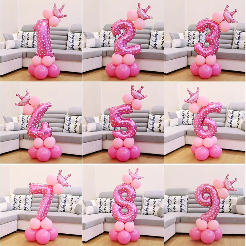 13pcs/set Crown Number foil Balloons Digit Helium Ballons Baby Birthday Party Wedding Decoration Event Party Supplies Show
13pcs/set Crown Number foil Balloons Digit Helium Ballons Baby Birthday Party Wedding Decoration Event Party Supplies Show