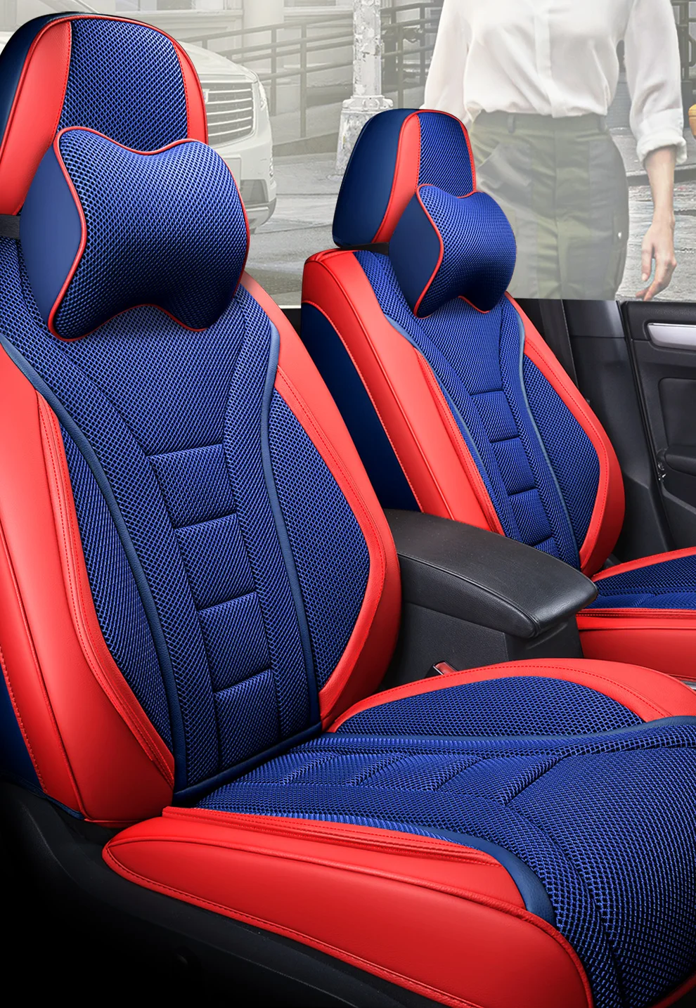 Waterproof premium neoprene front FB seat covers fit Nissan Qashqai 2014-on