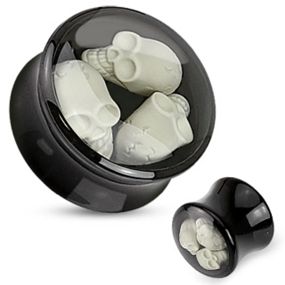 MODRSA 1Pair Acrylic Resin Skull Saddle Ear Plugs and Tunnels Skeleton Ear Gauges Hip Hop Body Piercing Jewelry
MODRSA 1Pair Acrylic Resin Skull Saddle Ear Plugs and Tunnels Skeleton Ear Gauges Hip Hop Body Piercing Jewelry