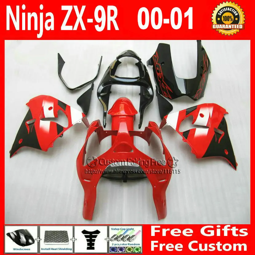Комплект обтекателей для Кавасаки ZX9R 2000 2001 ZX 9R 00 01 Ninja, красный, 7 подарков
Комплект обтекателей для Кавасаки ZX9R 2000 2001 ZX 9R 00 01 Ninja, красный, 7 подарков