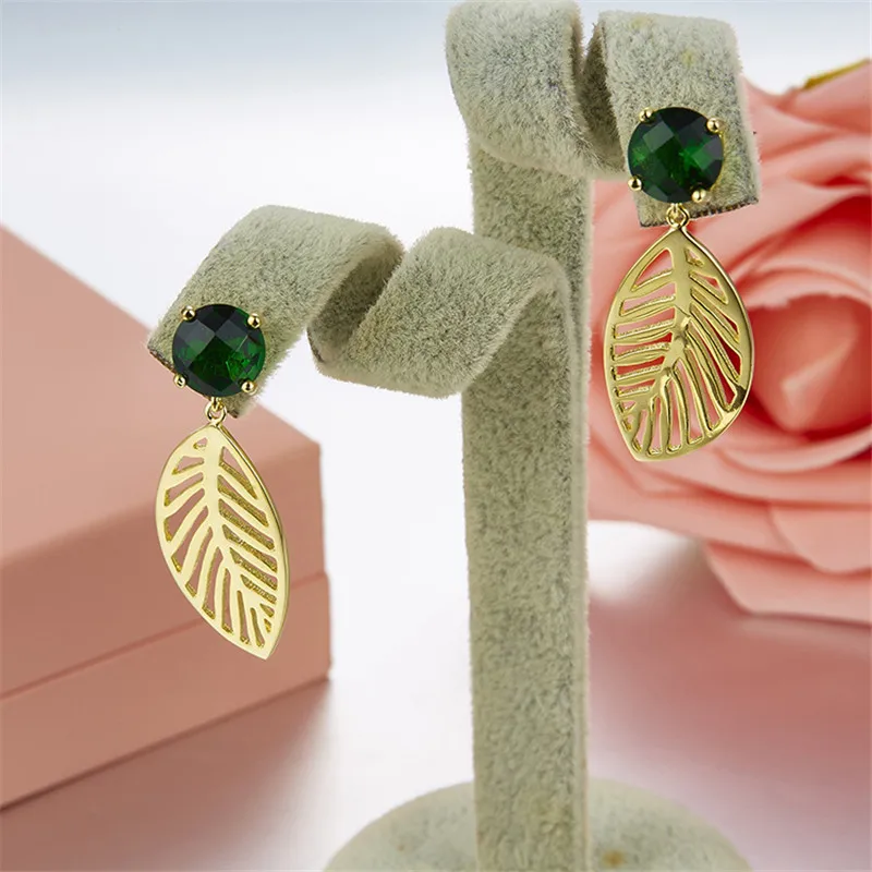 ZOZIRI real 925 sterling silver delicate small leaves earrings for charm women green candy earrings jewelry best birthday gifts
ZOZIRI real 925 sterling silver delicate small leaves earrings for charm women green candy earrings jewelry best birthday gifts