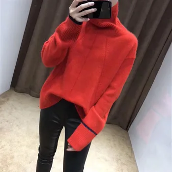 DSANNINGT European Style New Women Sweaters Fashion 2018 Women Turtleneck Cashmere Sweater Women Knitted Pullovers Loose Tops
DSANNINGT European Style New Women Sweaters Fashion 2018 Women Turtleneck Cashmere Sweater Women Knitted Pullovers Loose Tops