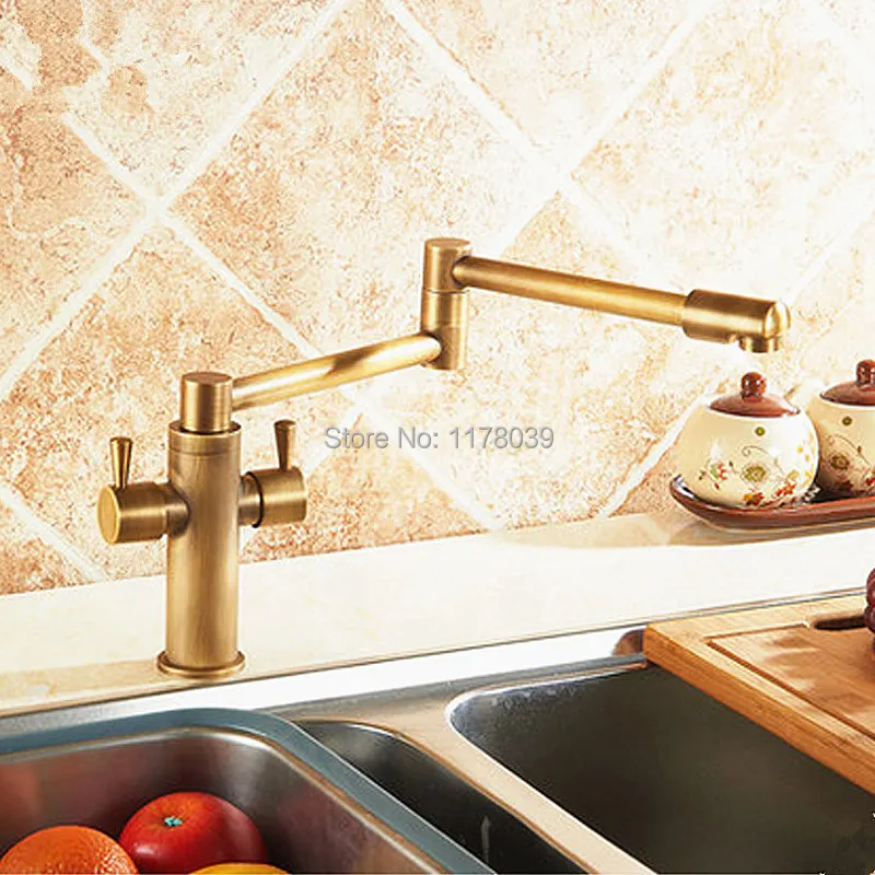 antique brass single handle kitchen faucet,Folding telescopic kitchen tap,360 rotation vintage kitchen sink faucet,J17066
antique brass single handle kitchen faucet,Folding telescopic kitchen tap,360 rotation vintage kitchen sink faucet,J17066