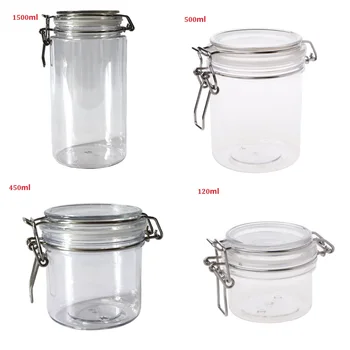 Plastic Round Clip Top Storage Jar With Airtight Seal Lid Food Container Preserving Kitchen Flour Pasta Spice Organizer
Plastic Round Clip Top Storage Jar With Airtight Seal Lid Food Container Preserving Kitchen Flour Pasta Spice Organizer