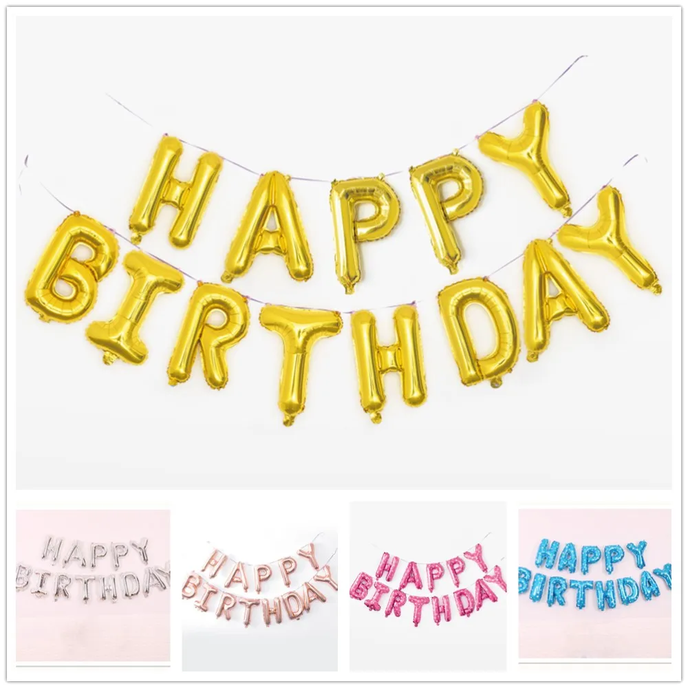 13Pcs 16'' HAPPY BIRTHDAY Letters Foil Balloons Set For Birthday Party Decoration DIY Party Decor Accessories HSS9001
13Pcs 16'' HAPPY BIRTHDAY Letters Foil Balloons Set For Birthday Party Decoration DIY Party Decor Accessories HSS9001