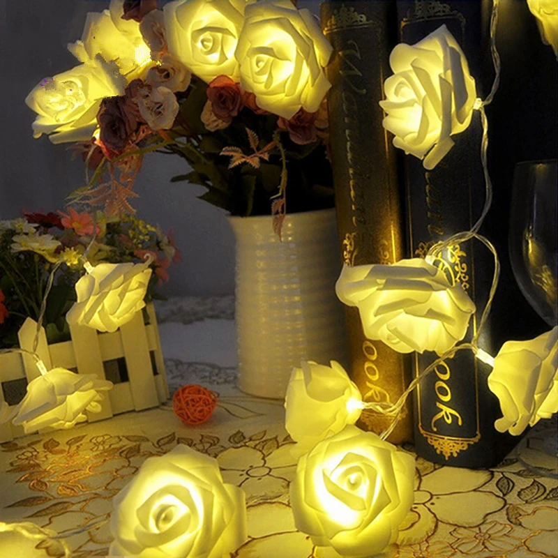 20 LED 2M Battery Rose String New Year Christmas Garlands Lights Decoration Mother's day Party Wedding Lights Garland
20 LED 2M Battery Rose String New Year Christmas Garlands Lights Decoration Mother's day Party Wedding Lights Garland
