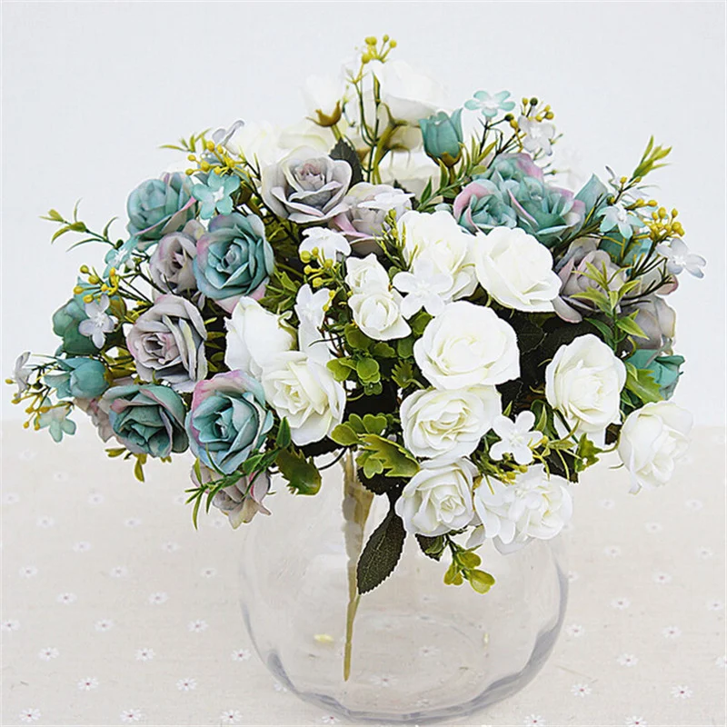 Artificial Flower Simulation Rose Flower DIY Home Wedding Decoration Valentine's Day Gift 15 Heads 1 Bunch High-grade
Artificial Flower Simulation Rose Flower DIY Home Wedding Decoration Valentine's Day Gift 15 Heads 1 Bunch High-grade