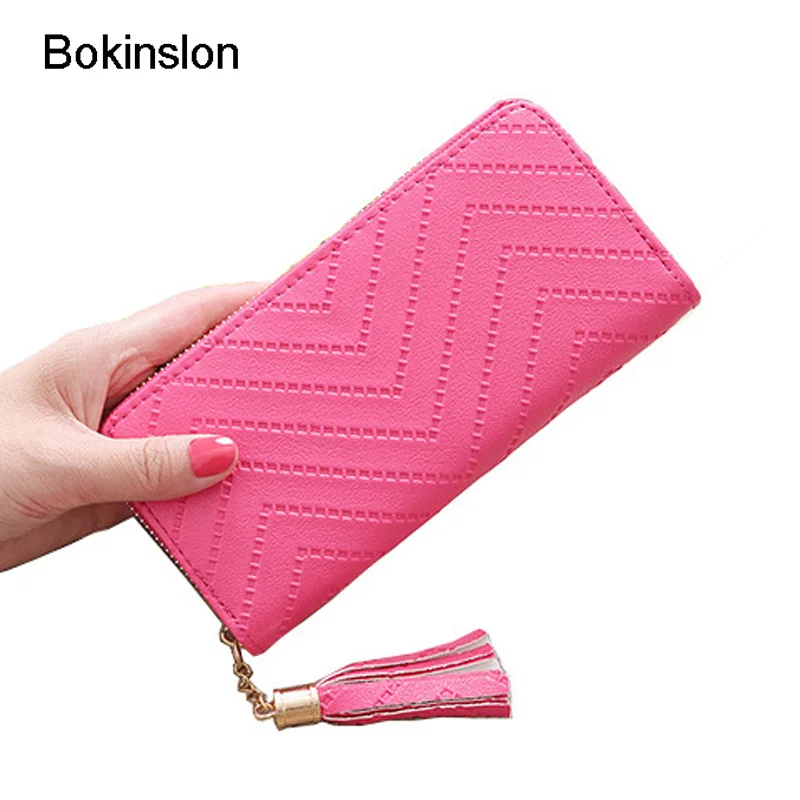 Bokinslon Woman Wallet Brand Designer Popular PU Leather Casual Girl Wallet Long Section Zipper Clutch
Bokinslon Woman Wallet Brand Designer Popular PU Leather Casual Girl Wallet Long Section Zipper Clutch