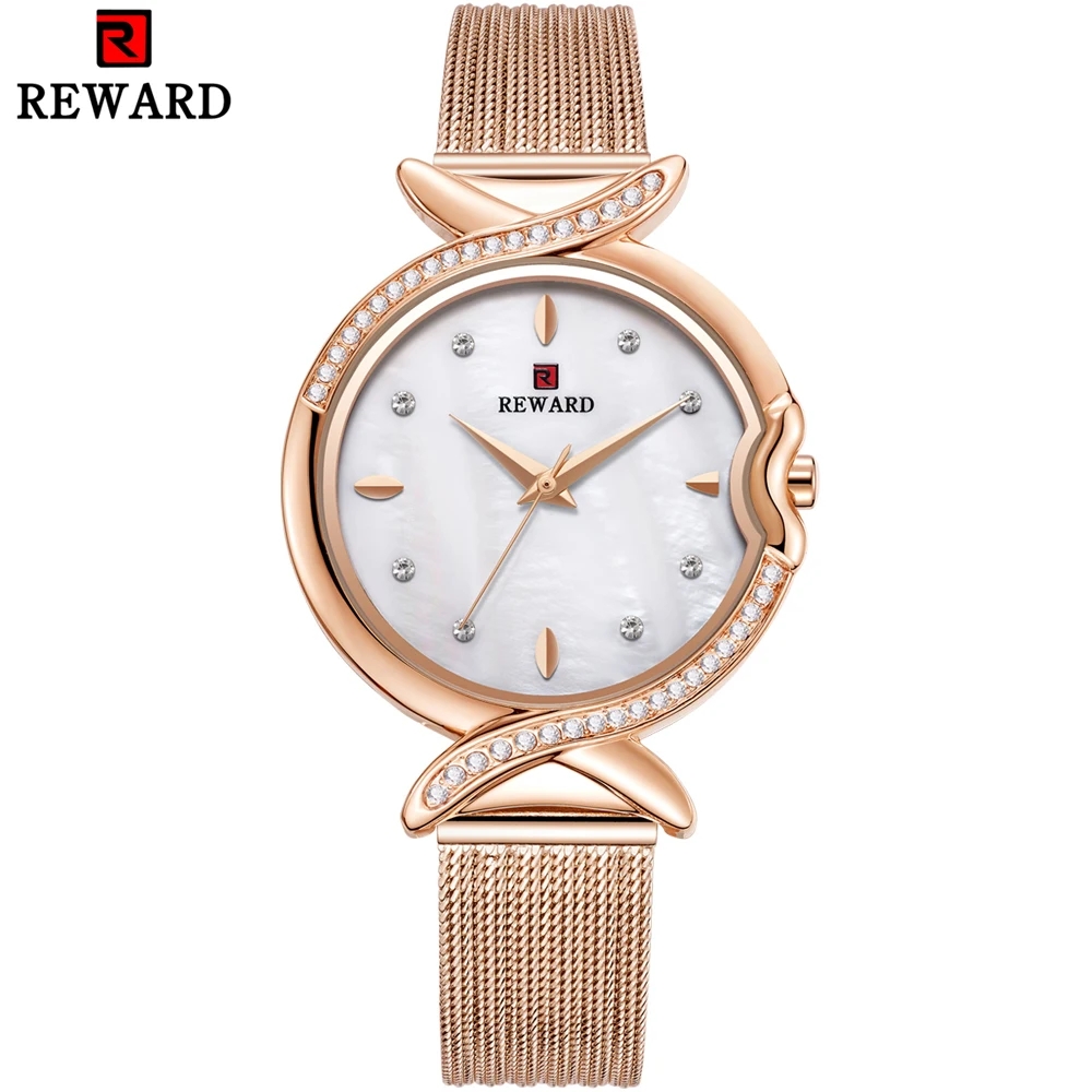 Women's Fashion Watches REWARD Brand Luxury Rose Gold Full Steel Quartz Watch Ladies Dress Jewelry For Women Gifts Wristwatches
Women's Fashion Watches REWARD Brand Luxury Rose Gold Full Steel Quartz Watch Ladies Dress Jewelry For Women Gifts Wristwatches
