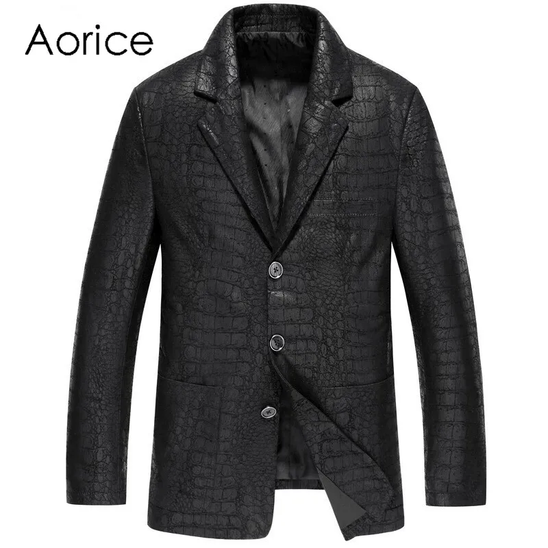 Aorice MT837 2019 Men Genuine Leather Jacket Autumn Outerwear Black/Slim/Simple Business Style/Sheepskin Coat
Aorice MT837 2019 Men Genuine Leather Jacket Autumn Outerwear Black/Slim/Simple Business Style/Sheepskin Coat