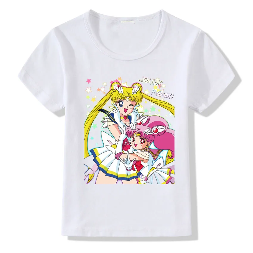 New Cartoon Double Moon Printed T shirt For Children Sailor Moon Cats Design Tshirt Girls Short Sleeve Summer Tops Baby Shirts
New Cartoon Double Moon Printed T shirt For Children Sailor Moon Cats Design Tshirt Girls Short Sleeve Summer Tops Baby Shirts
