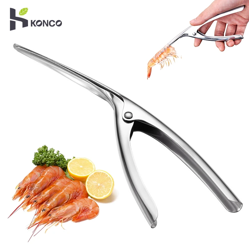 KONCO Stainless Steel Shrimp Prawn Peeler, Manual & Fast Crayfish Shrimp Deveiner Peel, Professional Prawn Peeler Tool
KONCO Stainless Steel Shrimp Prawn Peeler, Manual & Fast Crayfish Shrimp Deveiner Peel, Professional Prawn Peeler Tool