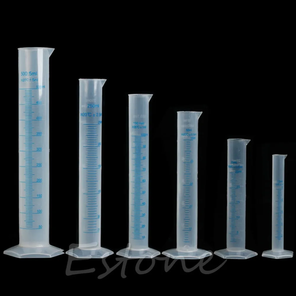 

New Fashion Plastic Measuring Cylinder Trial Liquid Tube Laboratory Test Graduated Jar Tool