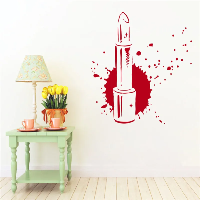 Vinolos Paredes Wall Decals Beauty Salon Lipstick Decal Vinyl Wall Sticker Makeup Salon Shop Window Decor Removable Mural
Vinolos Paredes Wall Decals Beauty Salon Lipstick Decal Vinyl Wall Sticker Makeup Salon Shop Window Decor Removable Mural