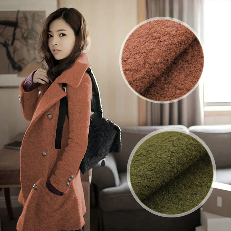 148cm wide wool fabric solid color circle it thick autumn and winter wool coat clothing special sales 
148cm wide wool fabric solid color circle it thick autumn and winter wool coat clothing special sales