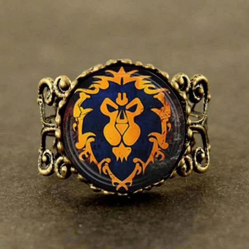Qiyufang rings adjustable Steampunk World of Warcraft ring alliance figure Glass Maxi best friends Gift for Woman Man antique
Qiyufang rings adjustable Steampunk World of Warcraft ring alliance figure Glass Maxi best friends Gift for Woman Man antique
