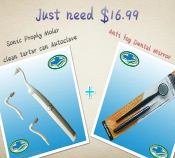 Value combination LED Sonicr Clean Electric Polisher with 3 heads + Dental Mirror Pick Oral Hygiene Kit
Value combination LED Sonicr Clean Electric Polisher with 3 heads + Dental Mirror Pick Oral Hygiene Kit