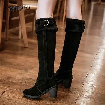 Women Winter Warm Knee High Boots Fashion Slip On Buckle Boots comfy Round Toe Square Heel Women Boots Black Yellow Brown
Women Winter Warm Knee High Boots Fashion Slip On Buckle Boots comfy Round Toe Square Heel Women Boots Black Yellow Brown
