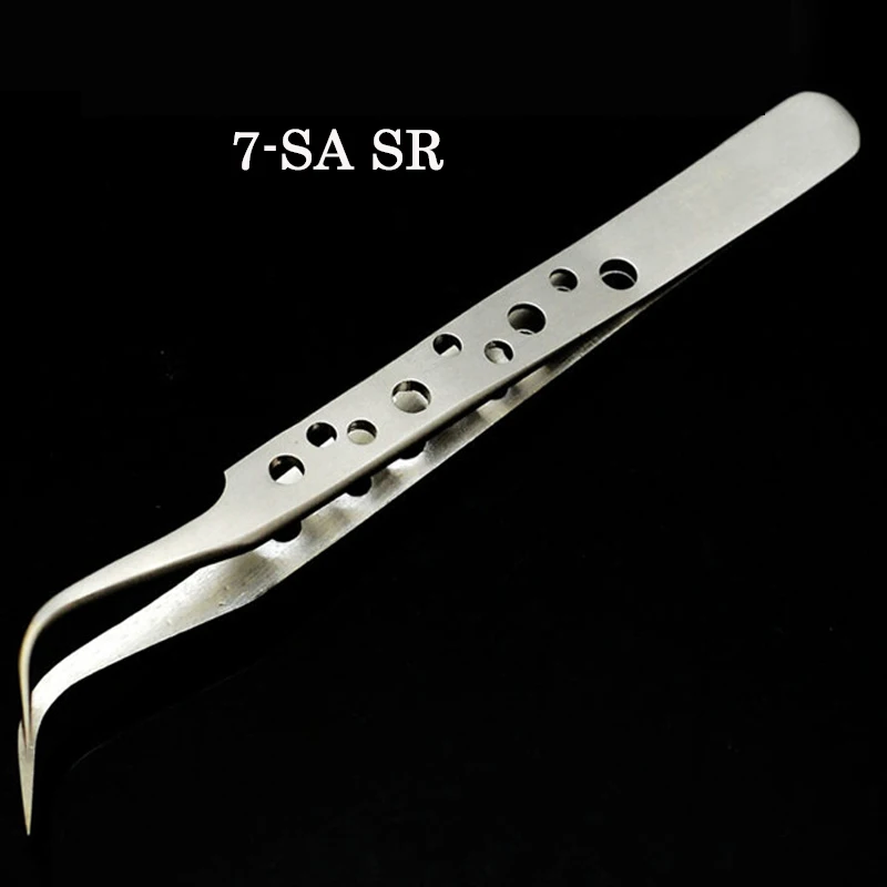 PPD 7-SA SR repair tweezers Stainless steel grinding quality Handle perforated antiskid magnetically clamping Angle tweezers
PPD 7-SA SR repair tweezers Stainless steel grinding quality Handle perforated antiskid magnetically clamping Angle tweezers