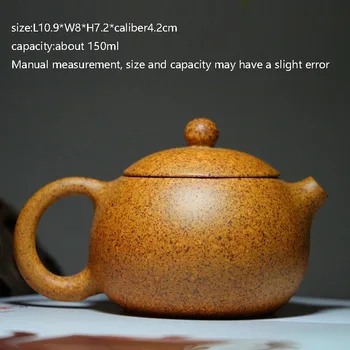 

150cc Yixing Purple Clay Teapot Handmade Raw Ore Duan Mud Zisha Xishi Pot Chinese Kung Fu Tea Set Drinkware Puer Tea Kettle Gift