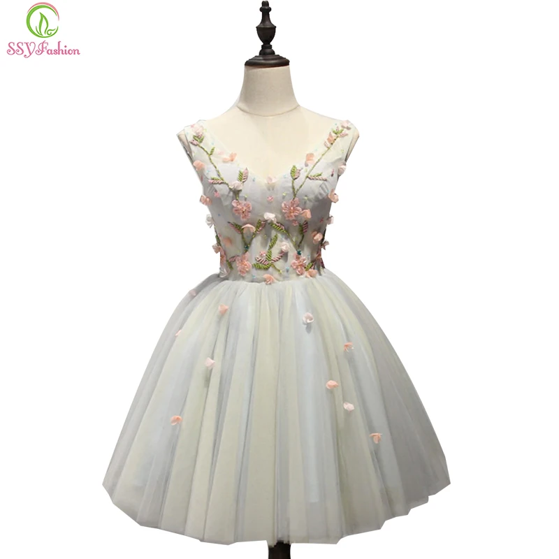 SSYFashion New Sweet Lace Flower Short Cocktail Dresses Banquet Sexy V-neck Mini Sleeveless A-line Party Gown Homecoming Dress
SSYFashion New Sweet Lace Flower Short Cocktail Dresses Banquet Sexy V-neck Mini Sleeveless A-line Party Gown Homecoming Dress