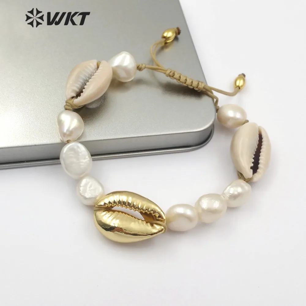 WT-B455 Natural Freshwater Pearl&Cowrie Bracelet White Pearl With Cowire She0ll Charm Handmade Bracelet Summer Beach Jewelry
WT-B455 Natural Freshwater Pearl&Cowrie Bracelet White Pearl With Cowire She0ll Charm Handmade Bracelet Summer Beach Jewelry