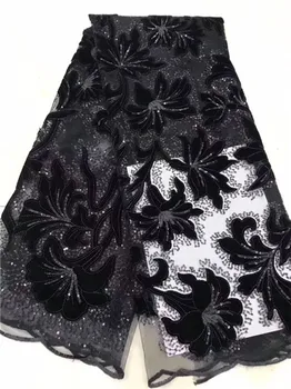Gorgeous flower design African net lace textile with velvet French mesh lace material for wedding dress PDN276(5yards/lot)
Gorgeous flower design African net lace textile with velvet French mesh lace material for wedding dress PDN276(5yards/lot)