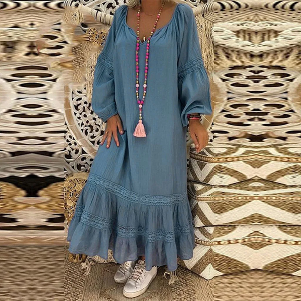 Feitong Dress Womens Holiday Lace Up Ladies Summer Pomisi Backless Beach Party Dress Loose Sundress Bohemian Women Dress
Feitong Dress Womens Holiday Lace Up Ladies Summer Pomisi Backless Beach Party Dress Loose Sundress Bohemian Women Dress