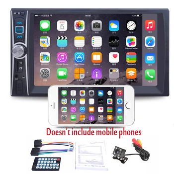7'' HD 2DIN Car Radio MP5 Player with Rear View Camera Night Vision Touch Screen Bluetooth Stereo Radio USB
7'' HD 2DIN Car Radio MP5 Player with Rear View Camera Night Vision Touch Screen Bluetooth Stereo Radio USB