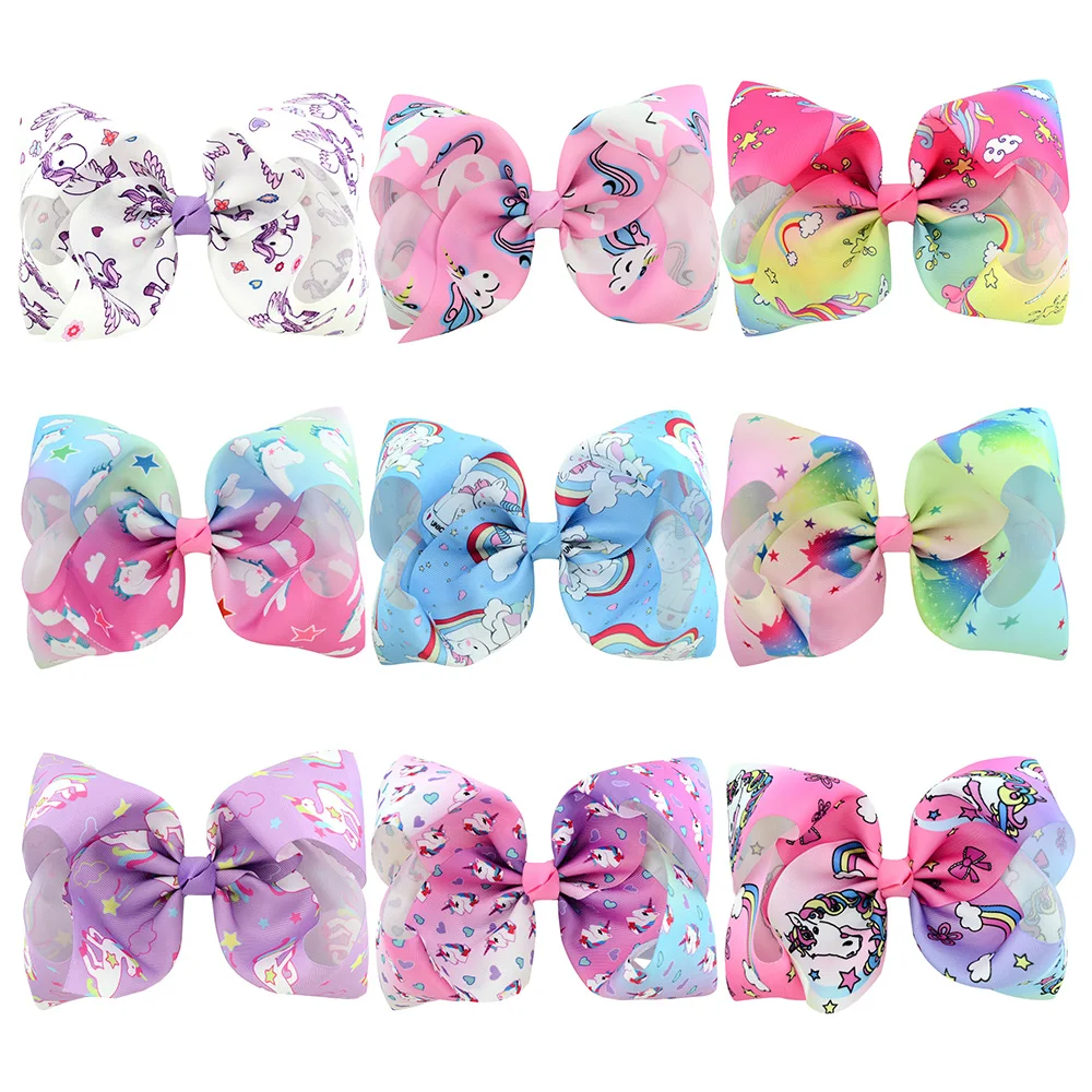 8" Hand-made Boutique Bow Clips Grosgrain Ribbon Alligator Clip Girls 21 style Glitter Sparkling Sequin Rainbow Unicorn Hair Bow
8" Hand-made Boutique Bow Clips Grosgrain Ribbon Alligator Clip Girls 21 style Glitter Sparkling Sequin Rainbow Unicorn Hair Bow