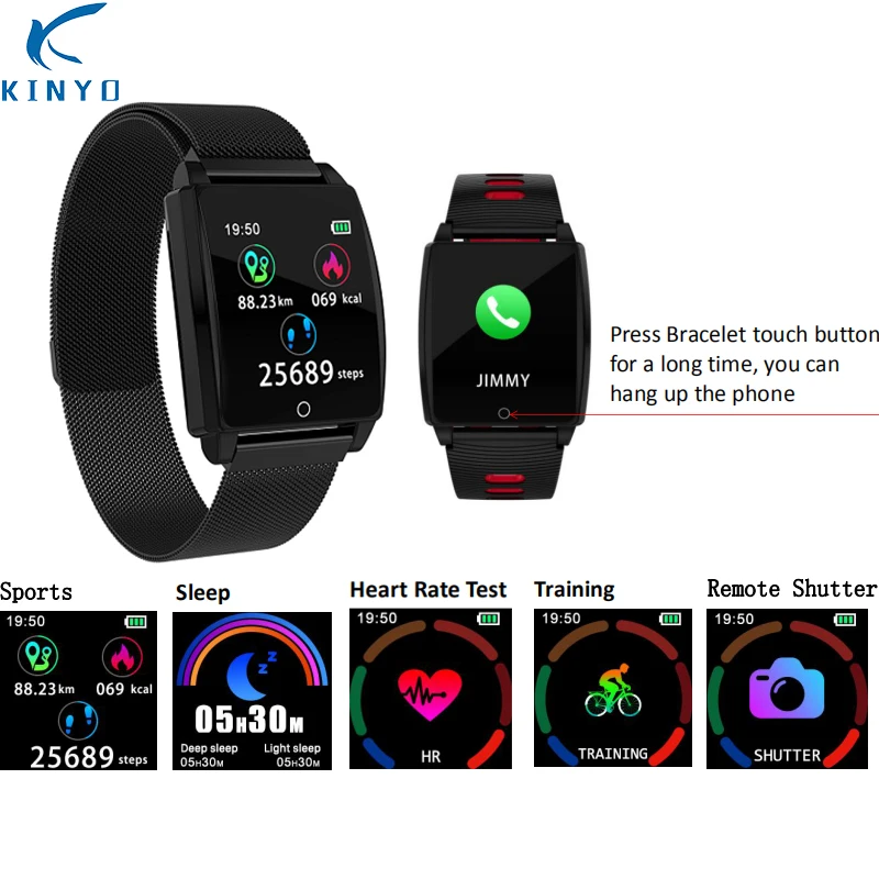 Heart rate monitor smart band smart bracelet blood pressure measurement music control remote shutter smart wristband pk fitbits
Heart rate monitor smart band smart bracelet blood pressure measurement music control remote shutter smart wristband pk fitbits