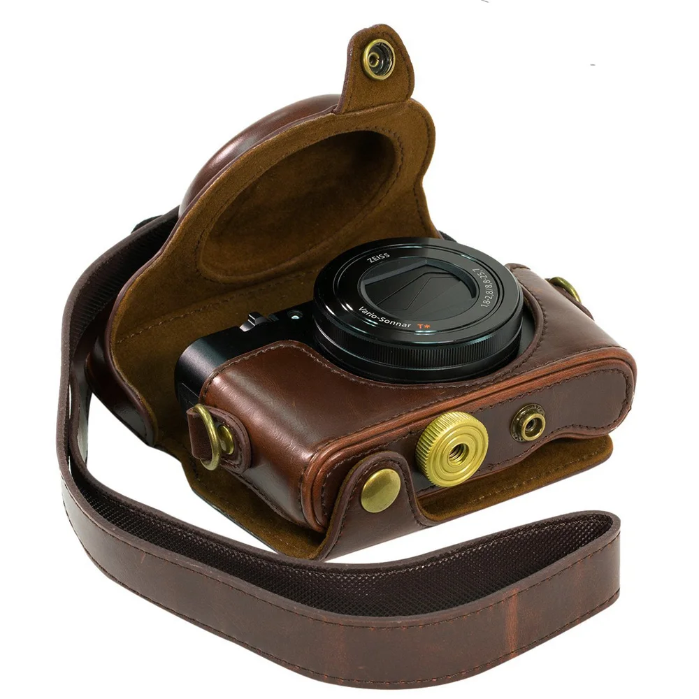 PU Leather Camera Bag Case Cover For Sony RX100 RX100II RX100III M3 DSC-RX100 III RX100M3 With Shoulder Strap Camera Bags
PU Leather Camera Bag Case Cover For Sony RX100 RX100II RX100III M3 DSC-RX100 III RX100M3 With Shoulder Strap Camera Bags